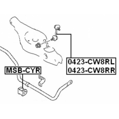 Alternative view of REAR STABILIZER BAR BUSH D18