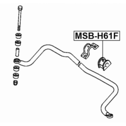 Alternative view of FRONT STABILIZER BAR BUSH D22