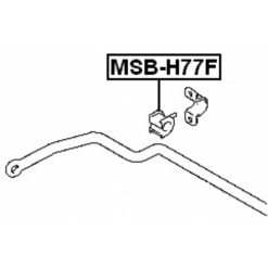 Alternative view of FRONT STABILIZER BAR BUSH D23