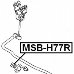 Alternative view of REAR STABILIZER BAR BUSH D13.8