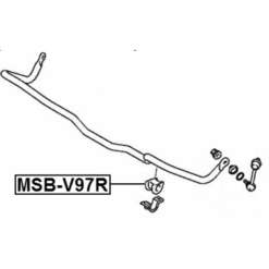 Alternative view of REAR STABILIZER BAR BUSH D26