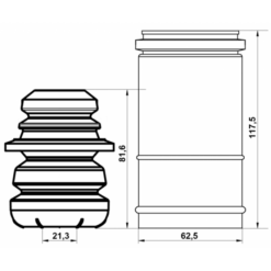 Alternative view of BOOT WITH JOUNCE BUMPER FRONT SHOCK ABSORBER KIT