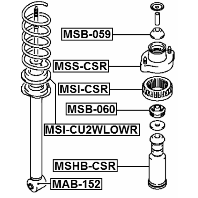 REAR SHOCK ABSORBER BOOT (SET FOR ONE SIDE) - Image 2
