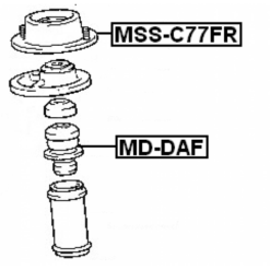 Alternative view of FRONT SHOCK ABSORBER MOUNTING