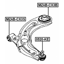 Alternative view of FRONT BUSHING, FRONT CONTROL ARM
