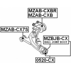 Alternative view of FRONT BUSHING, FRONT CONTROL ARM