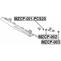 Alternative view of O-RING FUEL INJECTOR PCS 20