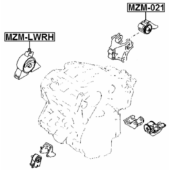 Alternative view of RIGHT ENGINE MOUNT (HYDRO)