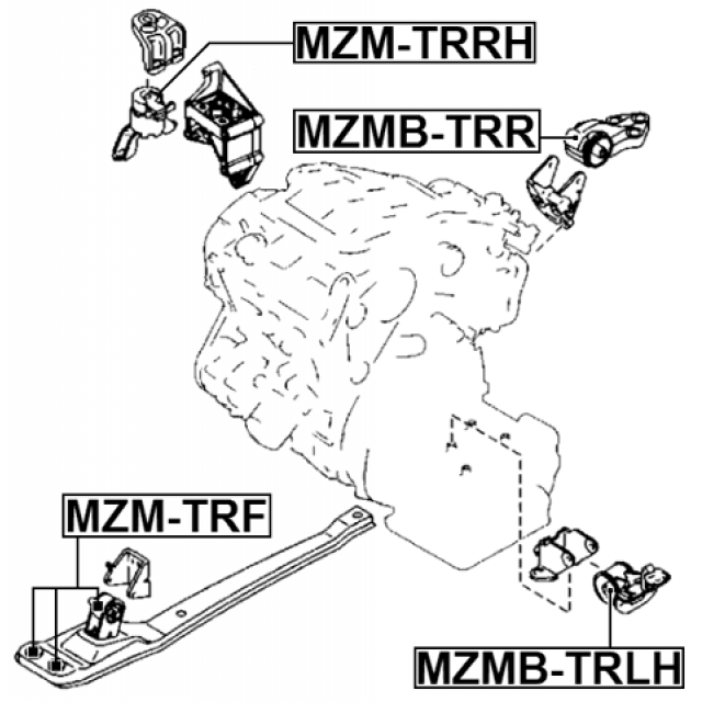 LEFT ENGINE MOUNT BUSHING (HYDRO) - Image 2