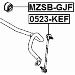 Alternative view of FRONT STABILIZER BAR BUSH D19