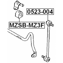 Alternative view of FRONT STABILIZER BAR BUSH D20.5