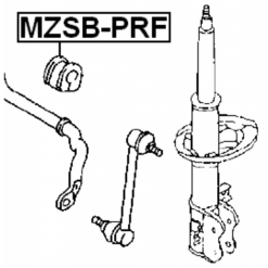 Alternative view of FRONT STABILIZER BAR BUSH D22