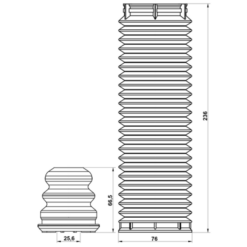 Alternative view of BOOT WITH JOUNCE BUMPER FRONT SHOCK ABSORBER KIT