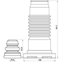 Alternative view of BOOT WITH JOUNCE BUMPER FRONT SHOCK ABSORBER KIT