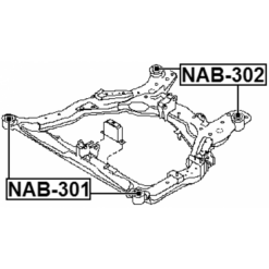 Alternative view of SUBFRAME REAR BUSHING