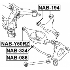 Alternative view of REAR TRANSVERSE ROD BUSHING
