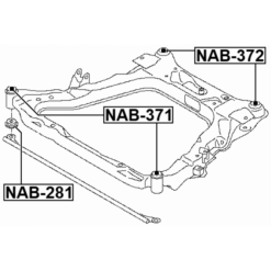 Alternative view of SUBFRAME REAR BUSHING