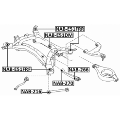 Alternative view of SUBFRAME FRONT BUSHING