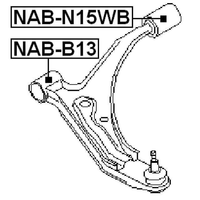REAR BUSHING, FRONT CONTROL ARM - Image 2