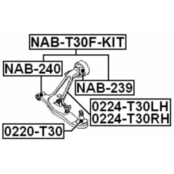 Alternative view of FRONT ARM BUSHING KIT (HYDRO)
