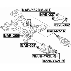 Alternative view of REAR CROSSMEMBER BUSHING KIT