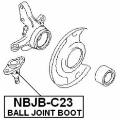 Alternative view of FRONT ARM BALL JOINT BOOT 32X23.8X19.1