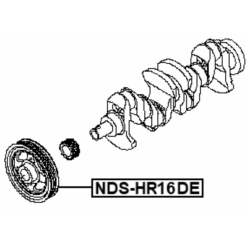 Alternative view of CRANKSHAFT PULLEY HR16DE