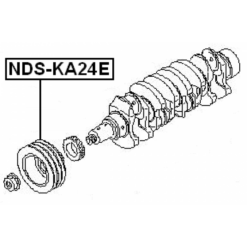 Alternative view of CRANKSHAFT PULLEY KA24E