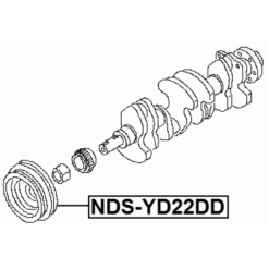 Alternative view of CRANKSHAFT PULLEY YD22DD
