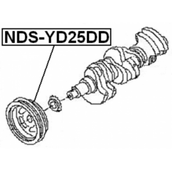 Alternative view of CRANKSHAFT PULLEY YD25DDTI