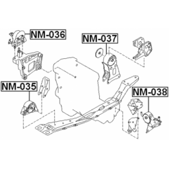 Alternative view of FRONT ENGINE MOUNT