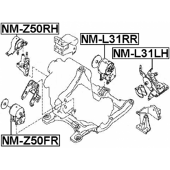Alternative view of REAR ENGINE MOUNT