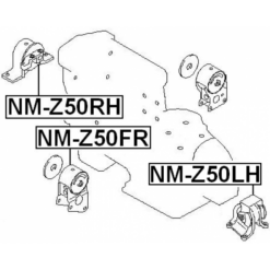Alternative view of LEFT ENGINE MOUNT