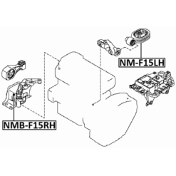 Alternative view of RIGHT ENGINE MOUNT BUSHING (HYDRO)