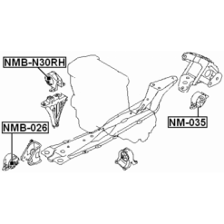 Alternative view of RIGHT ENGINE MOUNT BUSHING (HYDRO)