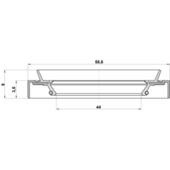 Alternative view of STEERING KNUCKLE SEAL 46X58.5X3.5X9
