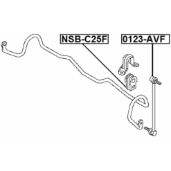 Alternative view of FRONT STABILIZER BAR BUSH D26