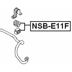 Alternative view of FRONT STABILIZER BAR BUSH D22