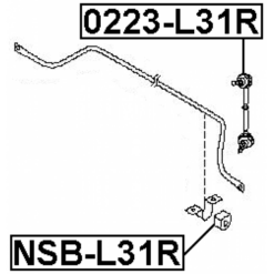 Alternative view of REAR STABILIZER BAR BUSH D19
