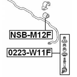 Alternative view of FRONT STABILIZER BAR BUSH D21