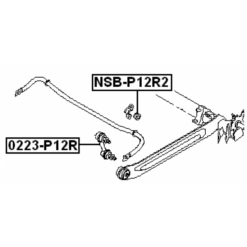 Alternative view of REAR STABILIZER BAR BUSH D22