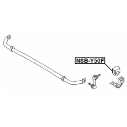 Alternative view of FRONT STABILIZER BAR BUSH D29.5
