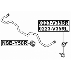 Alternative view of REAR STABILIZER BAR BUSH D25