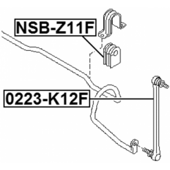 Alternative view of FRONT STABILIZER BAR BUSH D18