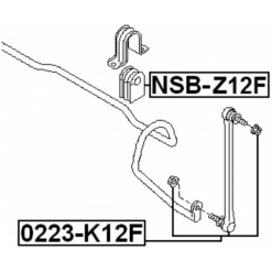 Alternative view of FRONT STABILIZER BAR BUSH D20