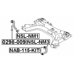Alternative view of FRONT SUBFRAME MOUNTING LINK RIGHT