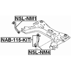 Alternative view of FRONT SUBFRAME MOUNTING LINK LEFT