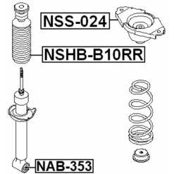 Alternative view of REAR SHOCK ABSORBER MOUNTING