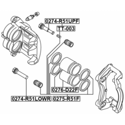 Alternative view of BRAKE CALIPER SLIDE PIN BUSHING