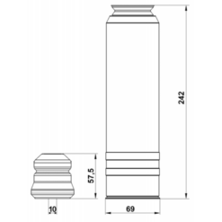 Alternative view of BOOT WITH JOUNCE BUMPER REAR SHOCK ABSORBER KIT (SET FOR TWO SIDES)